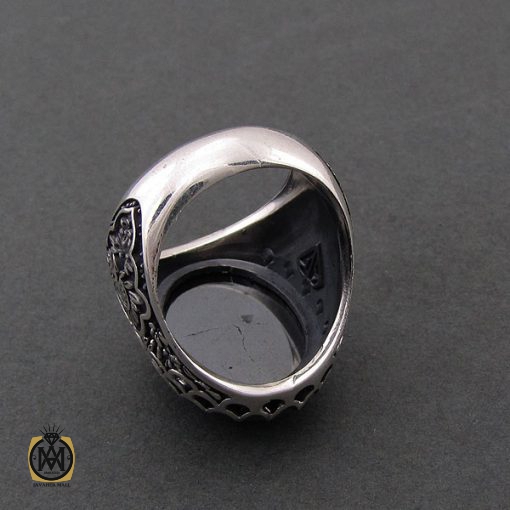 3 انگشتر حدید سینی با حکاکی کف العباس مردانه - کد 8356 - تصویر 3