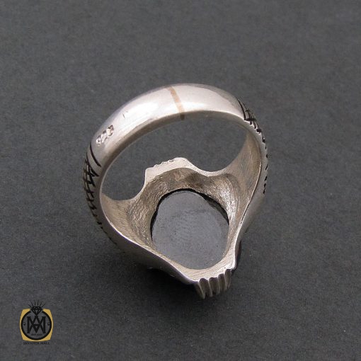 انگشتر حدید با حکاکی عین علی و سه جلاله مردانه – کد 8442 - تصویر 3