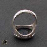 انگشتر حدید سینی با حکاکی کف العباس مردانه – کد 8443 - تصویر 3