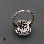 3 انگشتر حدید سینی با حکاکی ولایه علی بن ابی طالب مردانه – کد 8445 - تصویر 3