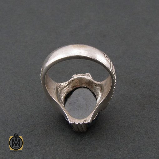 انگشتر حدید با حکاکی ناد علی مردانه – کد 8450 - تصویر 3