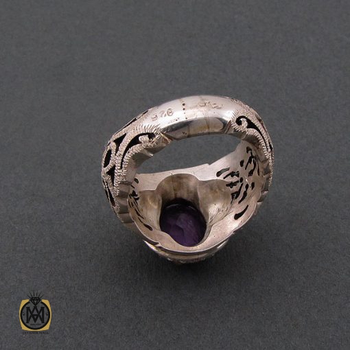 انگشتر آمتیست ارزشمند مردانه - کد 8459 - تصویر 3