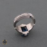 3 انگشتر توپاز آبی مردانه مرغوب و ارزشمند - کد 8463 - تصویر 3