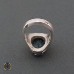 3 انگشتر توپاز آبی مردانه دست ساز - کد 8465 - تصویر 3