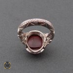 3 انگشتر عقیق یمن مردانه خوش رنگ - کد 8474 - تصویر 3