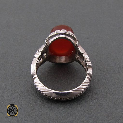 انگشتر عقیق یمن مردانه - کد 8476 - تصویر 2