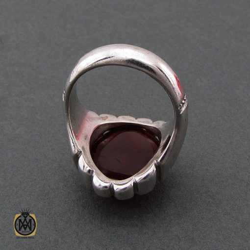 انگشتر عقیق یمن الماس تراش مردانه – کد 8479 - تصویر 3