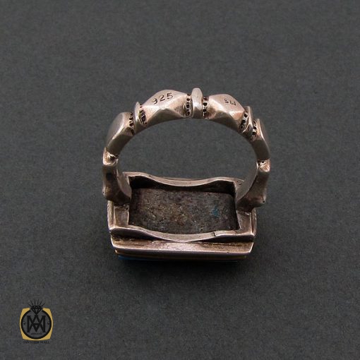 انگشتر فیروزه نیشابوری مرغوب مردانه - کد 8488 - تصویر 3