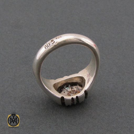 انگشتر فیروزه نیشابوری مردانه دست ساز - کد 8490 - تصویر 3