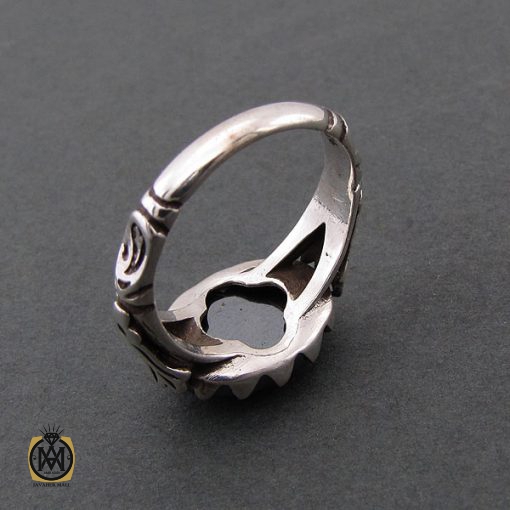 3 انگشتر حدید سینی با حکاکی ان الله بالغ امره مردانه - کد 8363 - تصویر 3