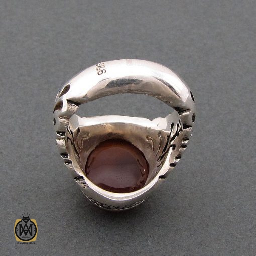 انگشتر عقیق یمن مردانه دست ساز - کد 8503 - تصویر 3