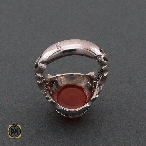 انگشتر عقیق یمن مردانه دست ساز - کد 8504 - تصویر 3