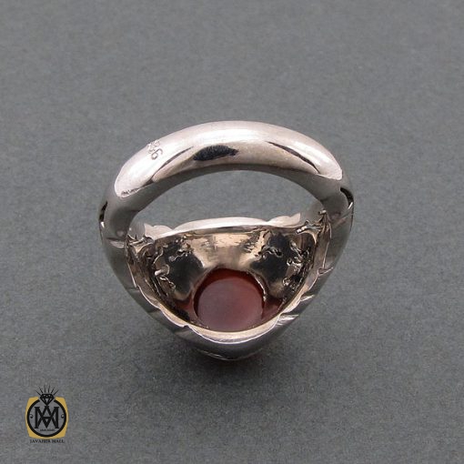 انگشتر عقیق یمن مردانه دست ساز - کد 8507 - تصویر 3