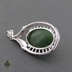 مدال یشم زنانه طرح فرخنده - کد 3100 - تصویر 3