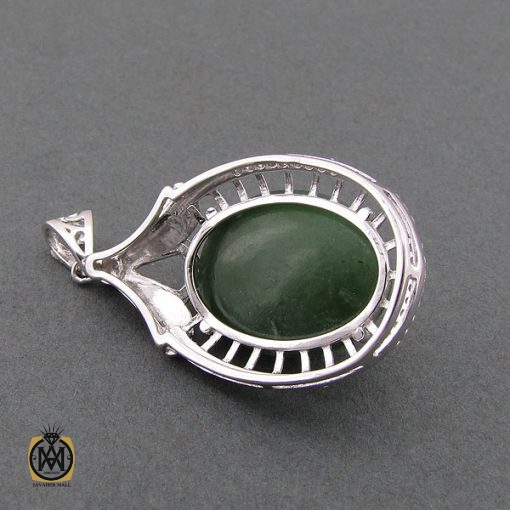 مدال یشم زنانه طرح فرخنده - کد 3100 - تصویر 3