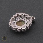 3 مدال فیروزه نیشابوری زنانه طرح غنچه - کد 3105 - تصویر 3