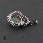 3 مدال فیروزه نیشابوری زنانه طرح فرنوش - کد 3106 - تصویر 3