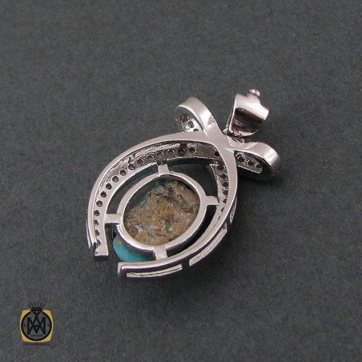 مدال فیروزه نیشابوری زنانه طرح فرناز - کد 3107 - تصویر 3