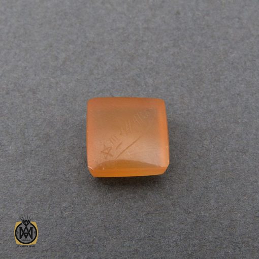 3 نگین تک عقیق یمن با حکاکی هفت شرف اثر استاد ضابطی - کد 9019 - تصویر 3