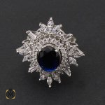 3 سرویس نقره زنانه طرح سلطنتی پر نگین - کد 7097 - تصویر 3