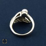 3 سرویس نقره با نگین مروارید زنانه طرح سمن - کد 7101 - تصویر 5