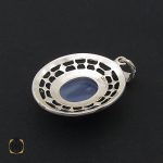 3 مدال عقیق یمن کبود و مارکازیت زنانه طرح آرزو - کد 3115 - تصویر 3
