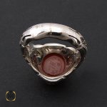 انگشتر عقیق یمن با حکاکی شرف الشمس مردانه  - کد 8519 - تصویر 3