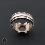 انگشتر عقیق یمن مردانه رکاب هنر دست استاد قاسمی - کد 8521 - تصویر 3