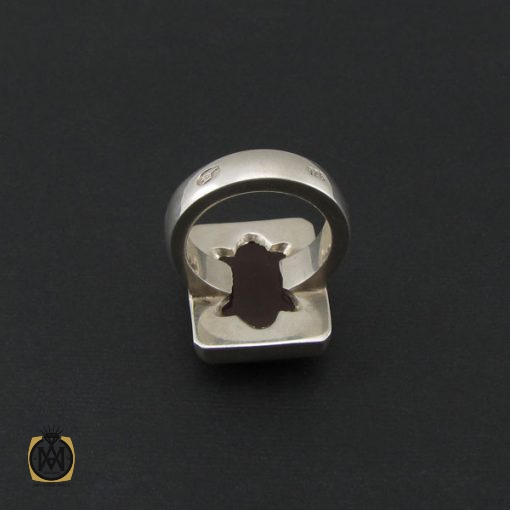 انگشتر عقیق یمن مردانه رکاب هنر دست استاد قاسمی - کد 8523 - تصویر 3