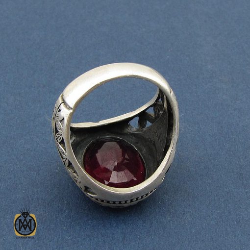 انگشتر یاقوت سرخ آفریقایی خوش رنگ مردانه  - کد 8544 - تصویر 3