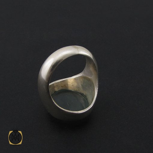 3 انگشتر آکوامارین مردانه درشت و معدنی - کد 8553 - تصویر 3