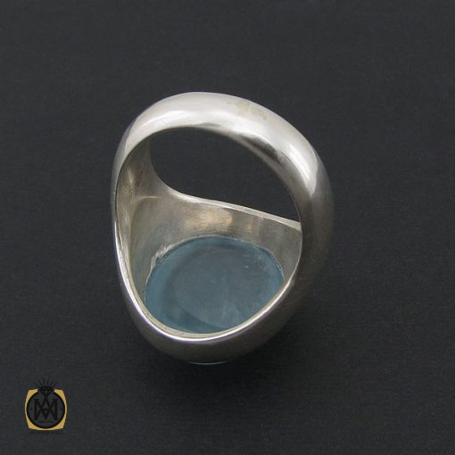 انگشتر آکوامارین مردانه مرغوب - کد 8554 - تصویر 3