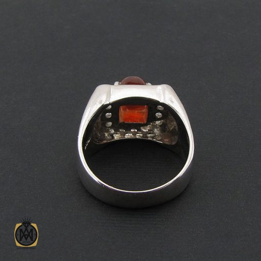 انگشتر عقیق یمن مردانه مرغوب - کد 8560 - تصویر 3