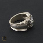 3 انگشتر موزانایت مردانه رکاب هنر دست استاد باقرزاده - کد 8562 - تصویر 2