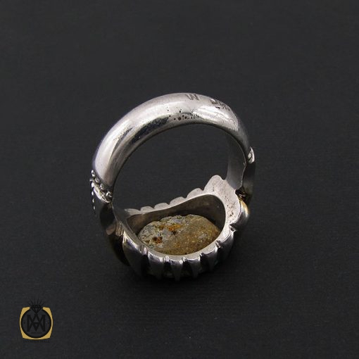 3 انگشتر فیروزه نیشابور صفوی مردانه رکاب دست ساز استاد شرفیان - کد 8570 - تصویر 3