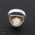 انگشتر عقیق یمن مردانه رکاب طرح یا علی - کد 8582 - تصویر 3