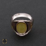 3 انگشتر عقیق زرد با حکاکی شرف الشمس مردانه - کد 8382 - تصویر 3