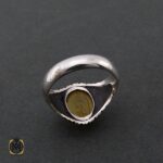 انگشتر عقیق زرد با حکاکی شرف الشمس مردانه - کد 8383 - تصویر 3