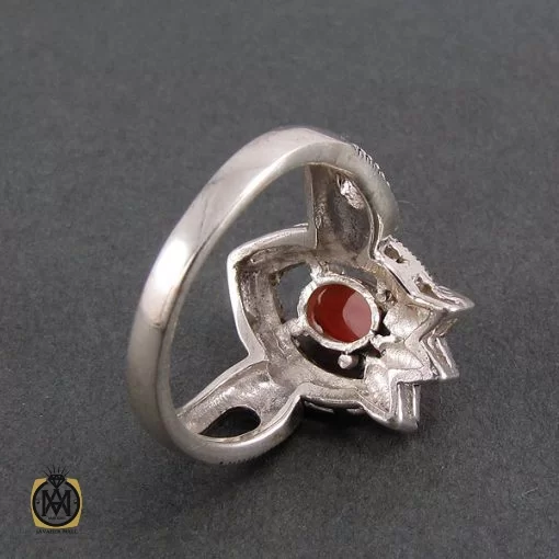 سرویس عقیق و مارکازیت زنانه طرح لاله - کد 7041 - تصویر 3
