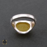 انگشتر عقیق زرد با حکاکی شرف الشمس مردانه - کد 8387 - تصویر 3