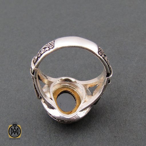 انگشتر حدید سینی با حکاکی ان الله بالغ امره مردانه - کد 8361 - تصویر 3