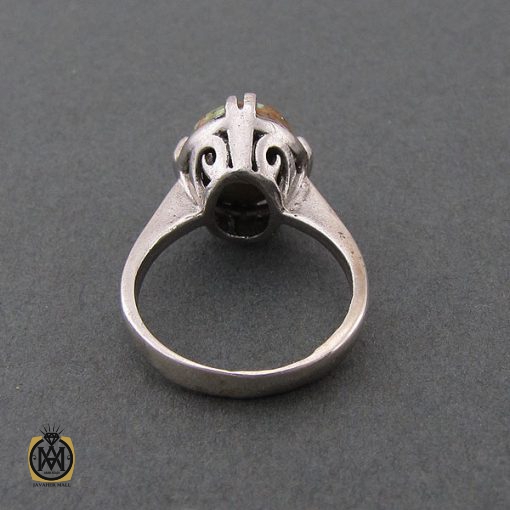 انگشتر فیروزه نیشابوری زنانه طرح نیلی - کد 2089 - تصویر 3