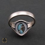 3 انگشتر فیروزه نیشابور زنانه طرح هستی - کد 2072 - تصویر 3