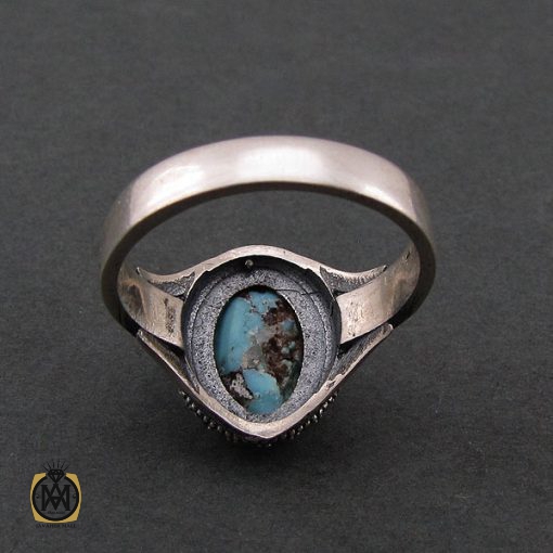 انگشتر فیروزه نیشابور زنانه طرح هستی - کد 2072 - تصویر 3