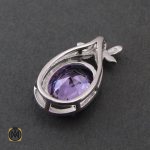 3 مدال آمتیست طرح دیبا زنانه - کد 3044 - تصویر 4