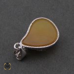 مدال عقیق طرح ماهی پر نگین زنانه - کد 3046 - تصویر 4