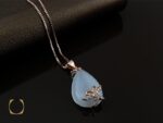 مدال چشم گربه زنانه طرح مرجان - کد 3051 - تصویر 5