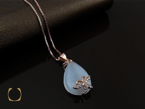 مدال چشم گربه زنانه طرح مرجان - کد 3051 - تصویر 5