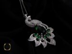 مدال نقره زنانه طرح طاووس - کد 3052 - تصویر 5