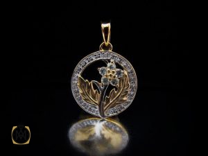3059 مدال الماس اصل زنانه طرح رومینا - کد 3059 - تصویر 5